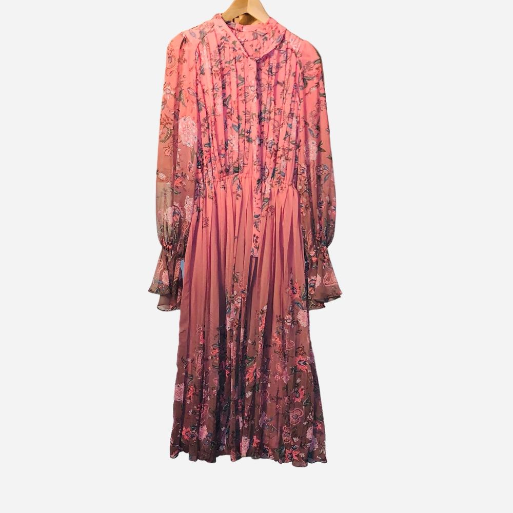 Hemant and Nandita Pink Floral Maxi Dress